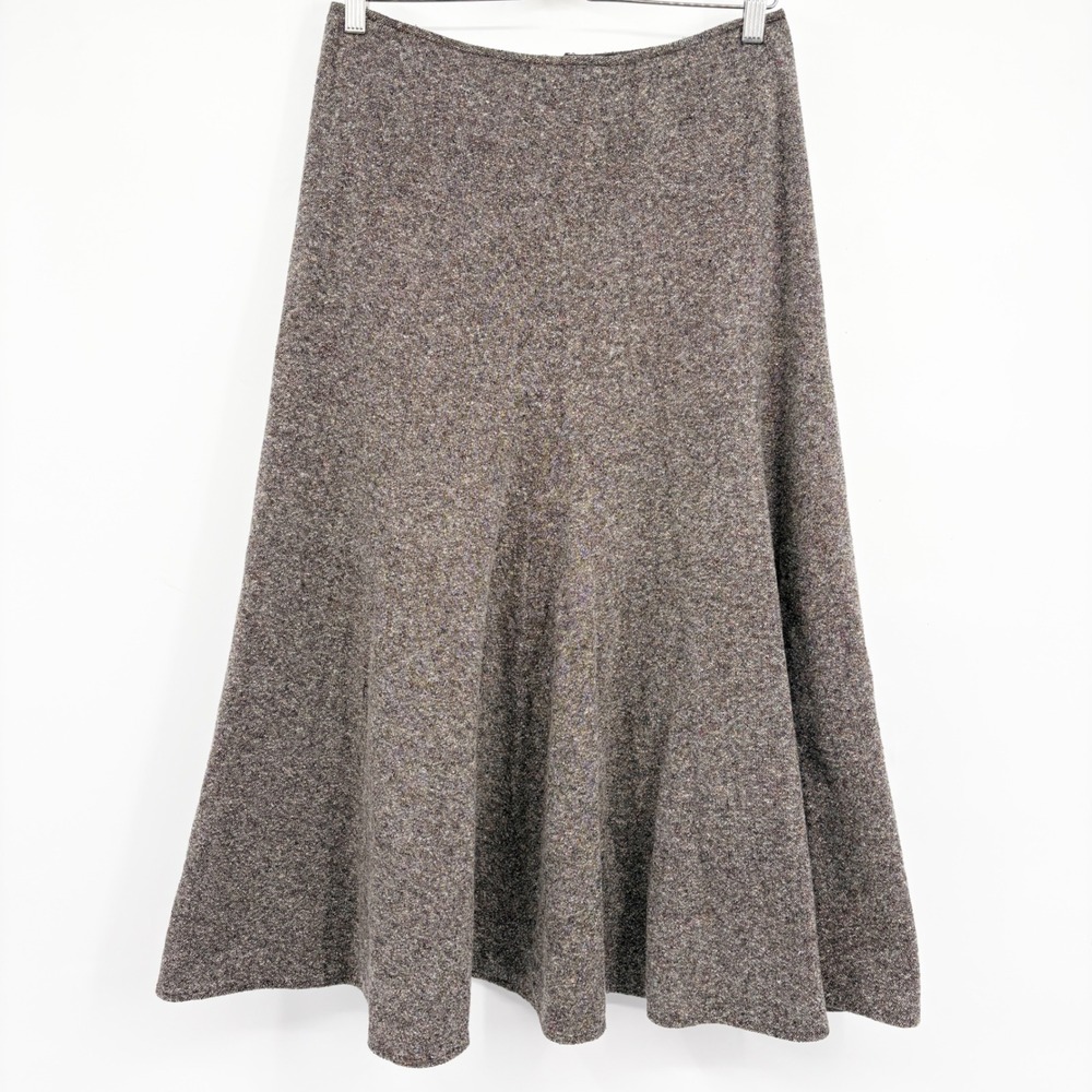 Jones New York Womens Wool Silk Blend Speckled Tweed A-Line Career Midi Skirt 8
